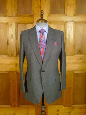 080824/013 vintage huntsman savile row grey birds-eye weave worsted suit jacket 40-41 regular