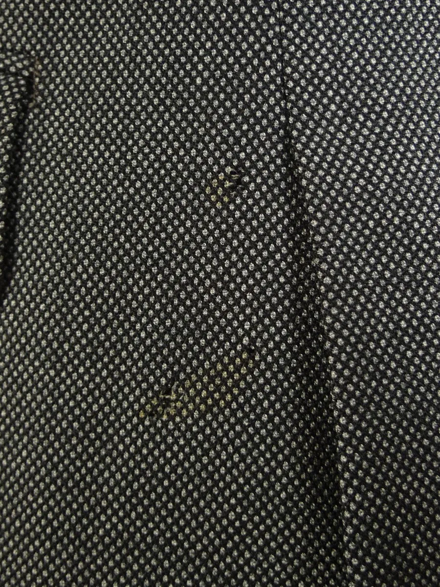 080824/013 vintage huntsman savile row grey birds-eye weave worsted suit jacket 40-41 regular