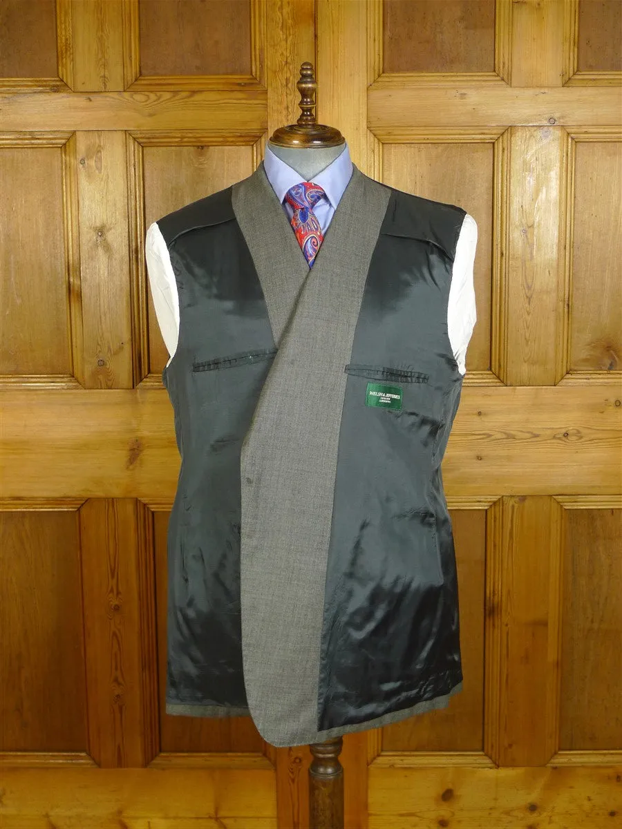 080824/015 welsh & jefferies 2008 savile row bespoke grey pick weave worsted suit 50 regular