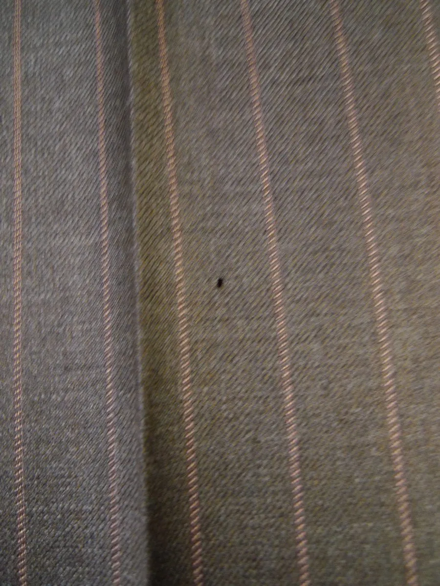 22/0321 beautiful 2007 maurice sedwell savile row bespoke brown pin-stripe wool suit w/ paisley linings 46 regular