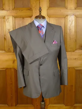 23/0850 henry rose 2014 savile row bespoke superfine 180s luxury wool taupe 3 piece suit 40 short to regular