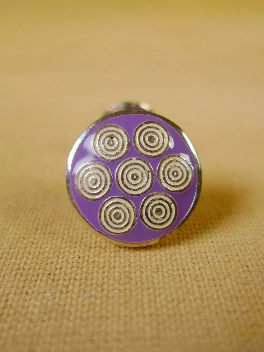 24/0386 turnbull & asser mauve swirls design cufflinks