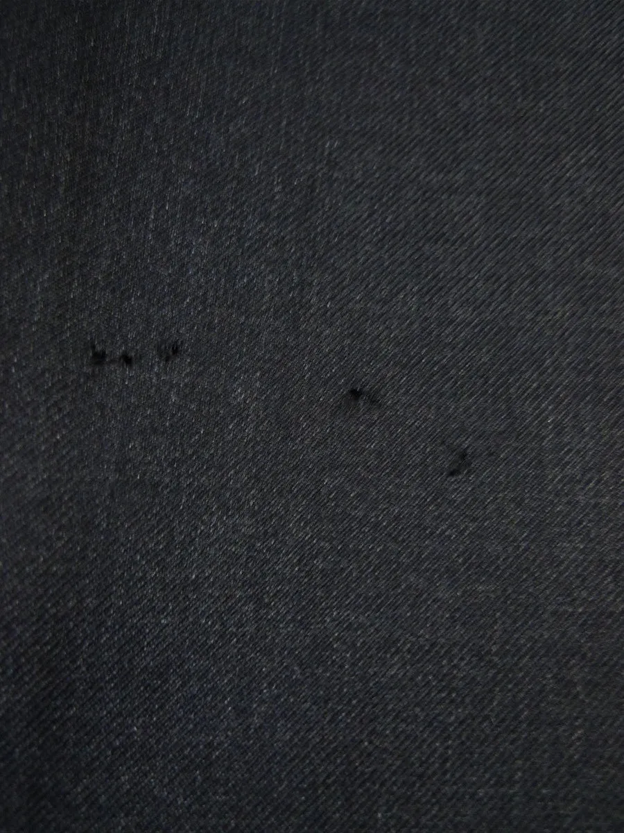 24/0502 anderson &sheppard 2010 savile row bespoke grey worsted suit (some damage) 46 regular