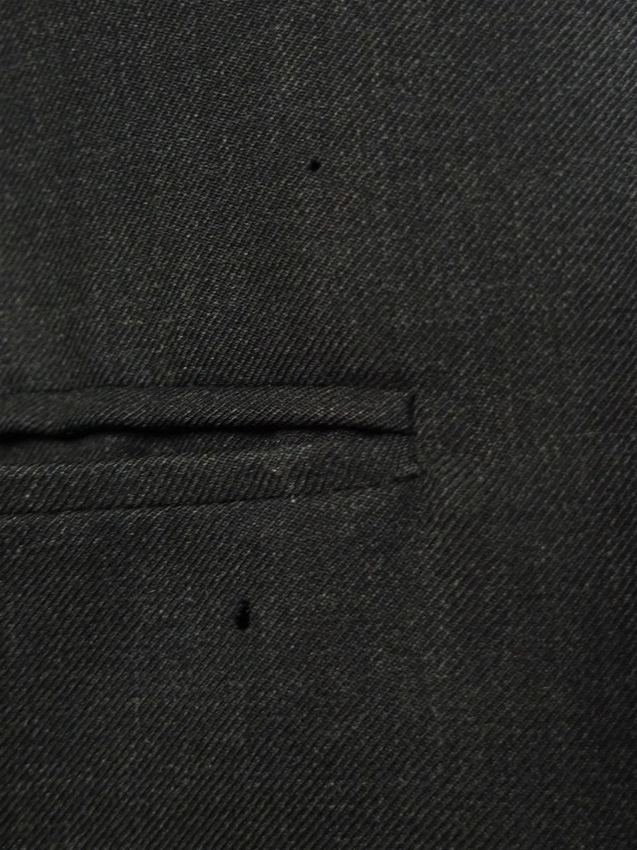 24/0502 anderson &sheppard 2010 savile row bespoke grey worsted suit (some damage) 46 regular