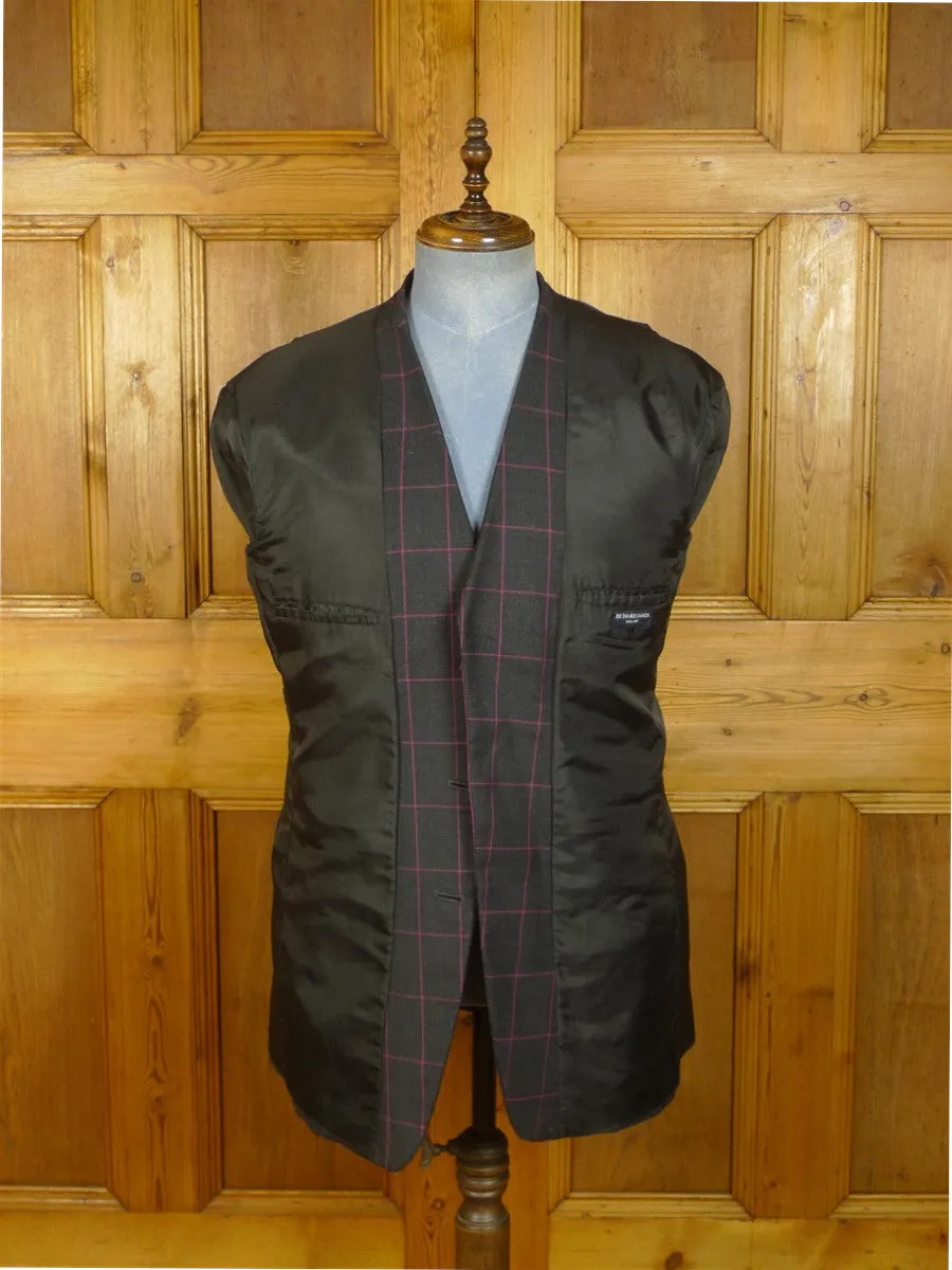 24/0548 richard james savile row grey / pink wp check worsted suit 42 regular