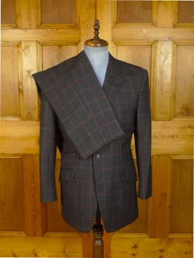 24/0548 richard james savile row grey / pink wp check worsted suit 42 regular