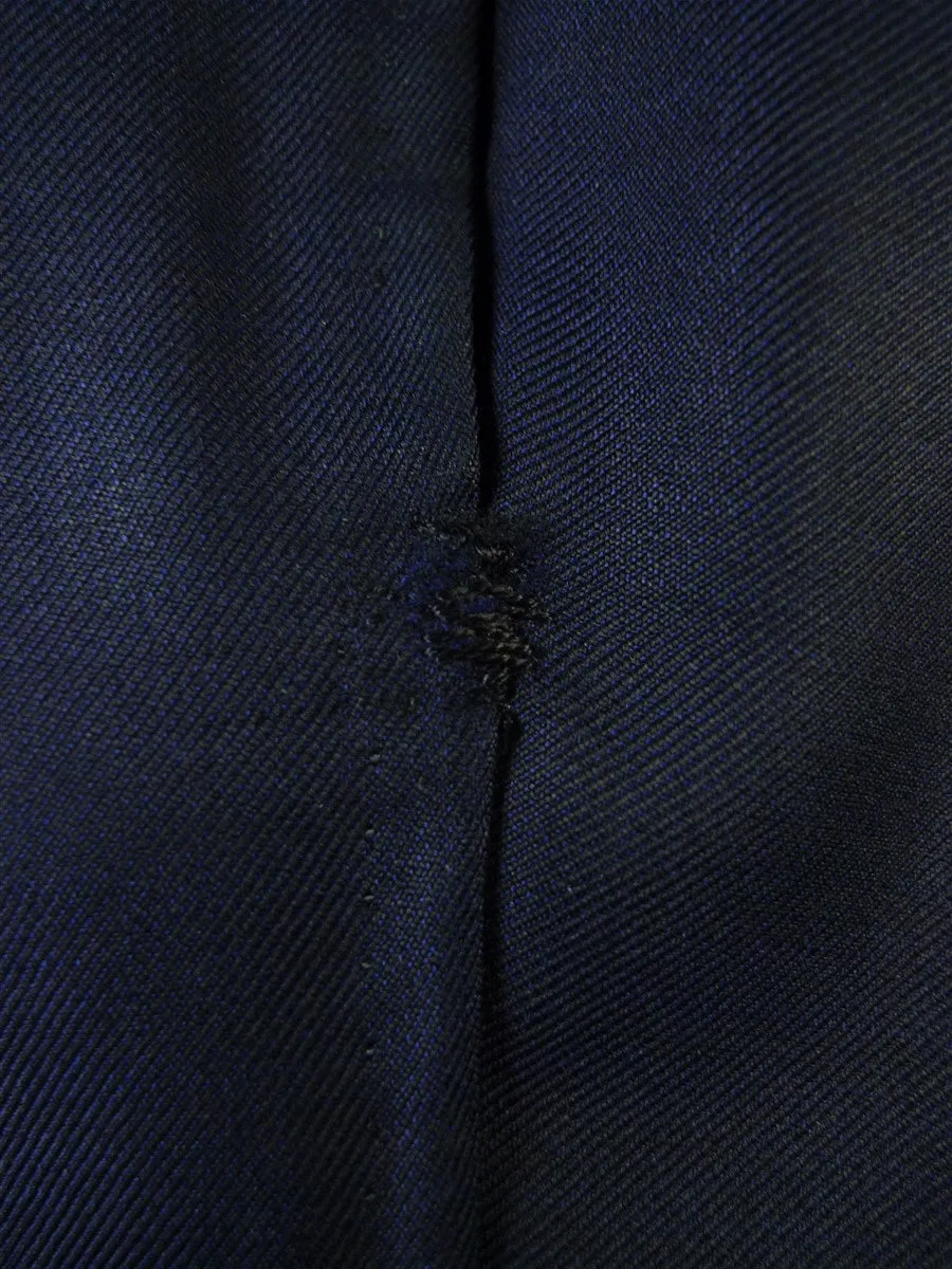 24/0806 anderson & sheppard 2005 savile row bespoke navy blue fine worsted suit 44 regular to long