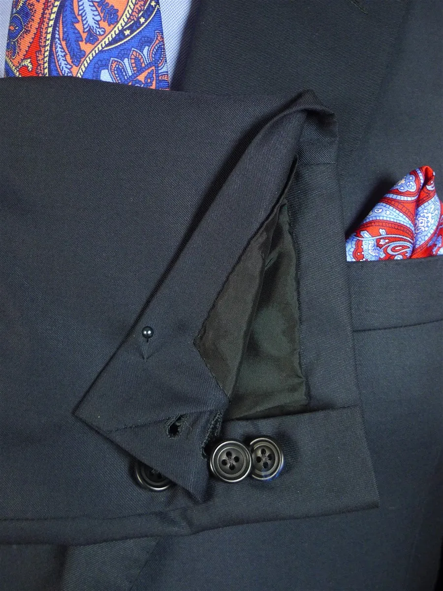 24/0814 immaculate henry rose savile row bespoke dark blue merino wool suit 40-41 short to regular