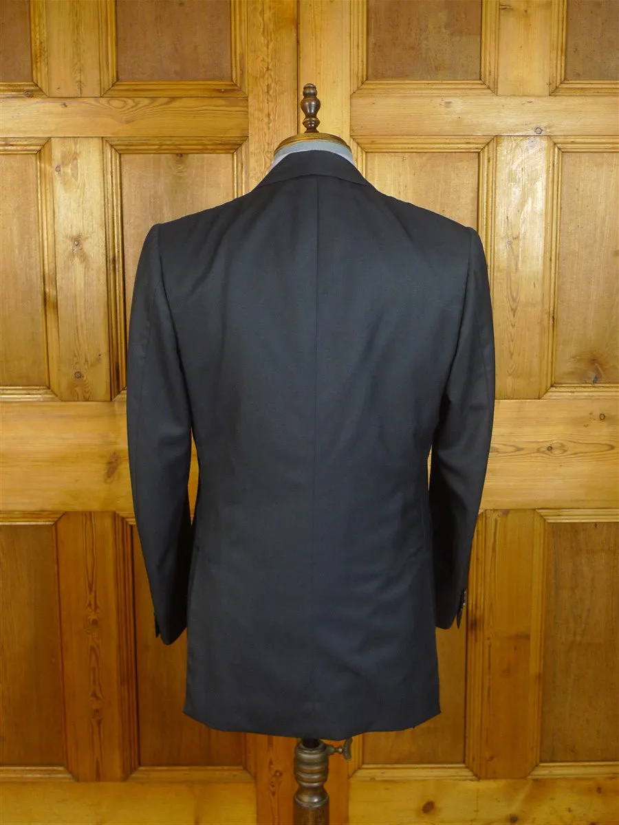 24/0814 immaculate henry rose savile row bespoke dark blue merino wool suit 40-41 short to regular