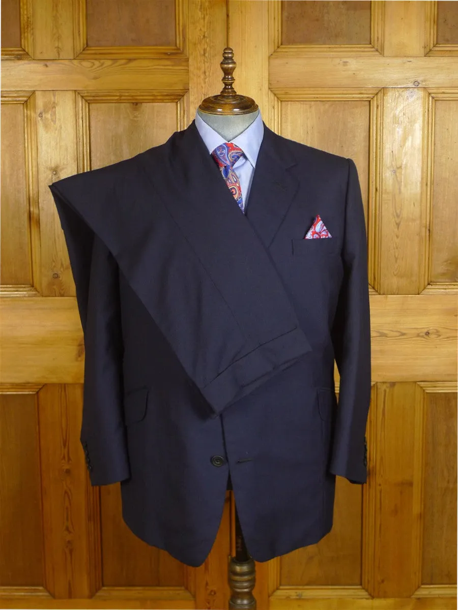 24/0898 kent haste lachter 2019 savile row bespoke navy blue wool & mohair suit 50 regular