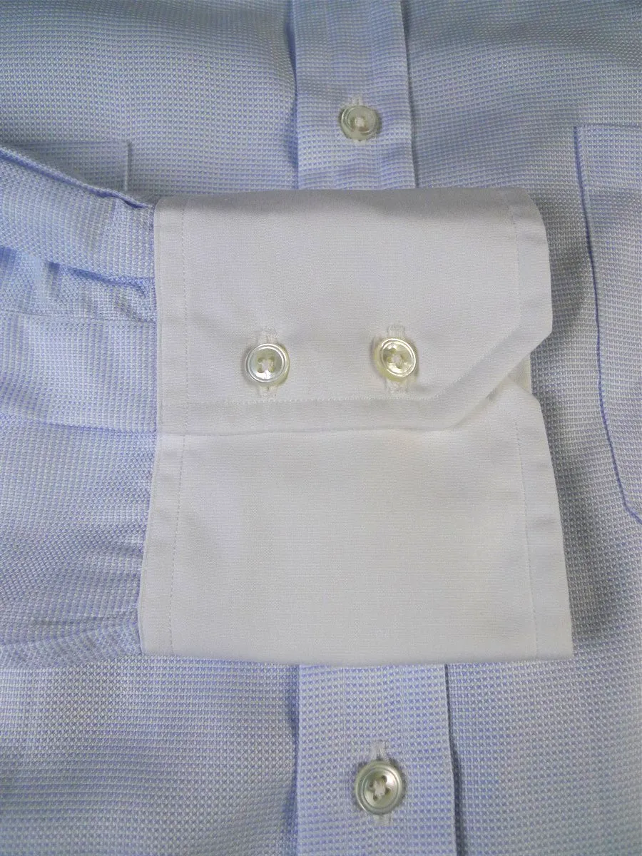 24/0951 immaculate stephen lachter savile row bespoke light blue cotton s/cuff shirt 18.5