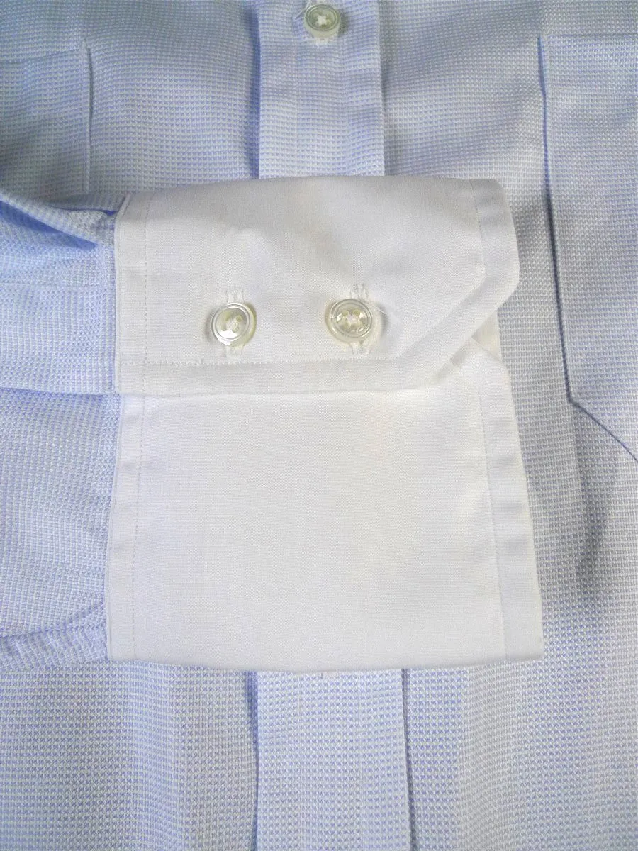 24/0954 immaculate stephen lachter savile row bespoke light blue cotton s/cuff shirt 18.5