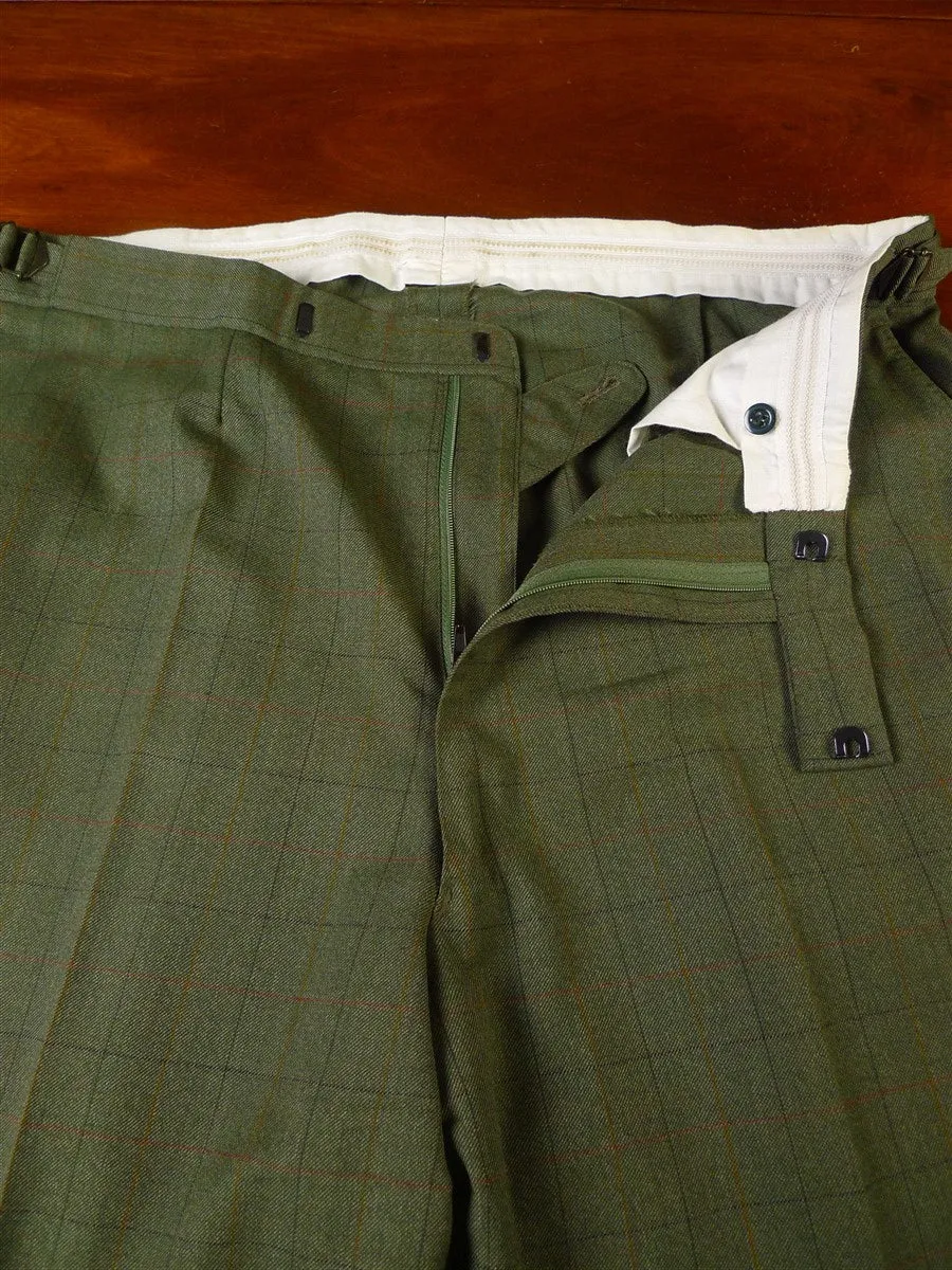 24/0977 redmayne bespoke green wp check wool country suit 42 short to regular