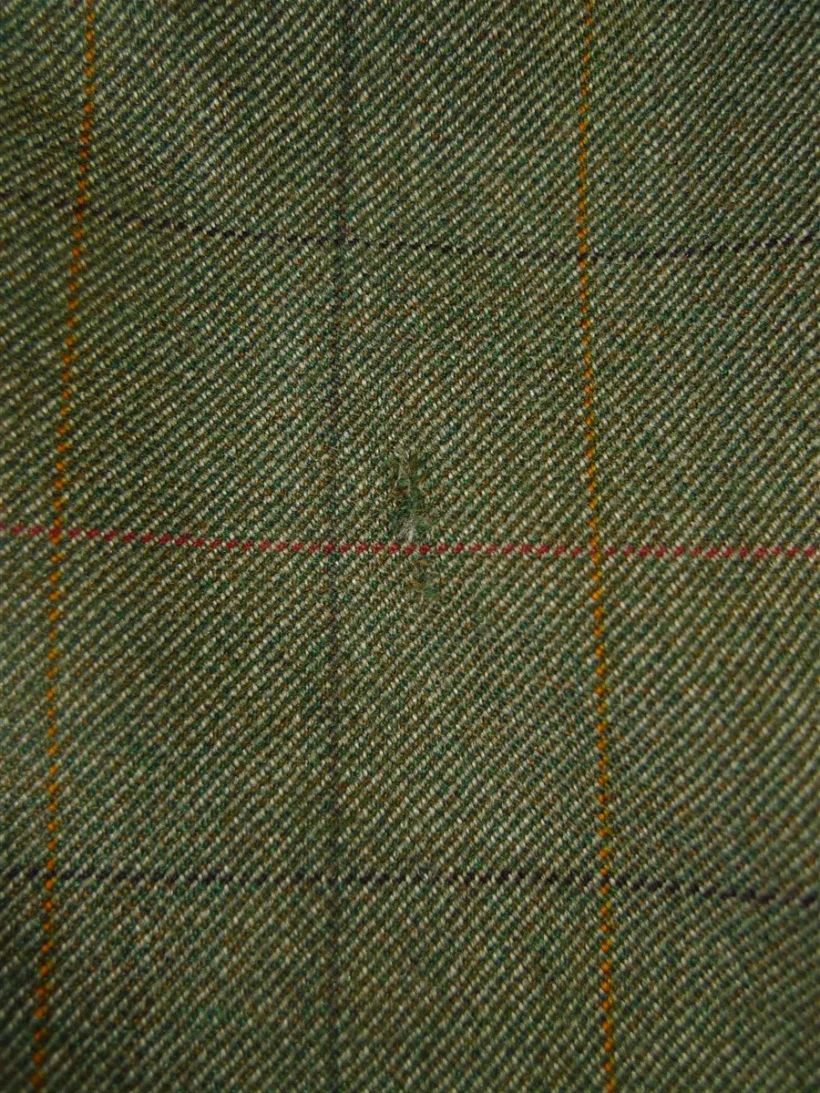 24/0977 redmayne bespoke green wp check wool country suit 42 short to regular