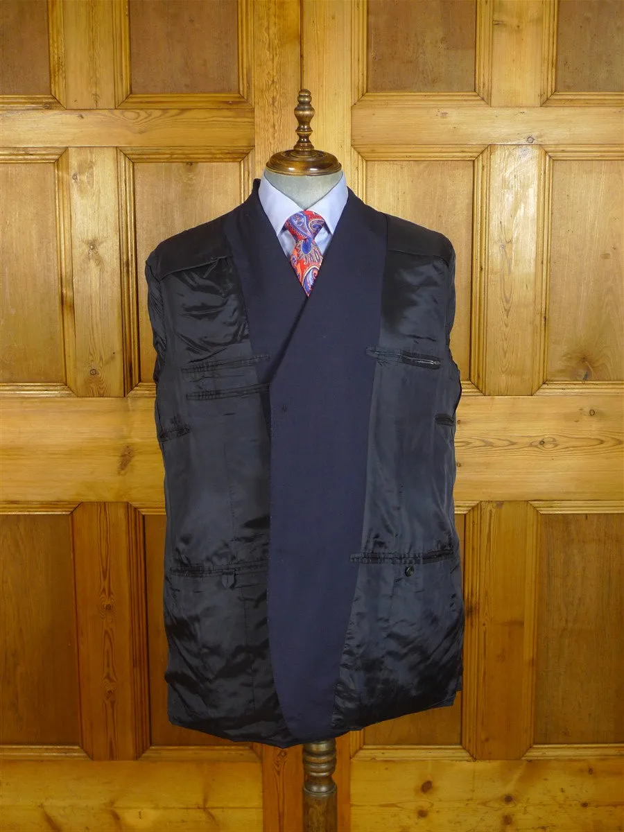 250724/039 immaculate kent haste lachter 2015 savile row bespoke navy blue mohair & worsted suit 48 regular