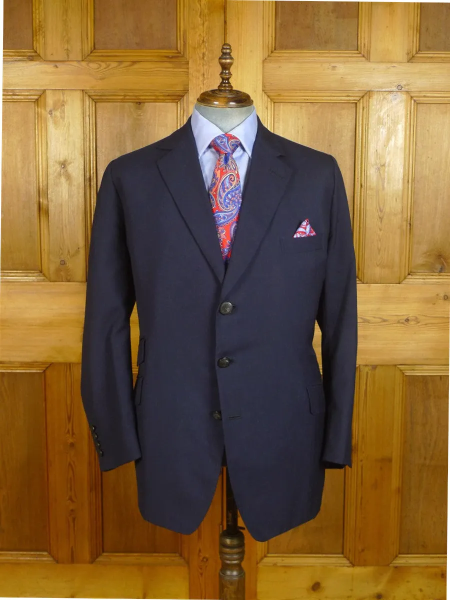 250724/039 immaculate kent haste lachter 2015 savile row bespoke navy blue mohair & worsted suit 48 regular