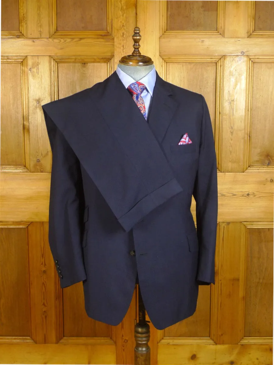 250724/039 immaculate kent haste lachter 2015 savile row bespoke navy blue mohair & worsted suit 48 regular