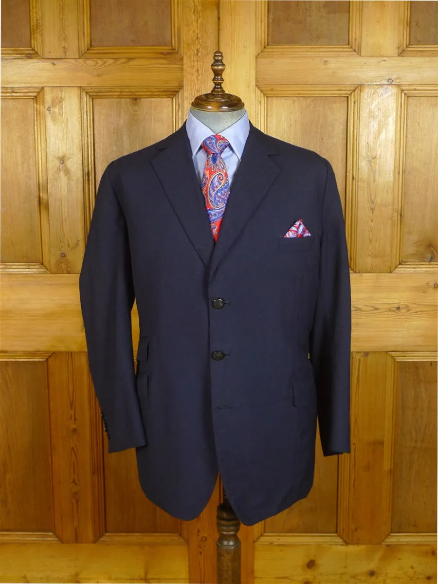 250724/041 immaculate kent haste lachter 2015 savile row bespoke navy blue mohair & worsted suit 48-49 regular