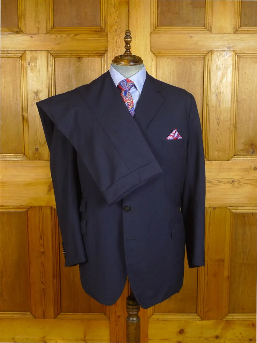 250724/041 immaculate kent haste lachter 2015 savile row bespoke navy blue mohair & worsted suit 48-49 regular