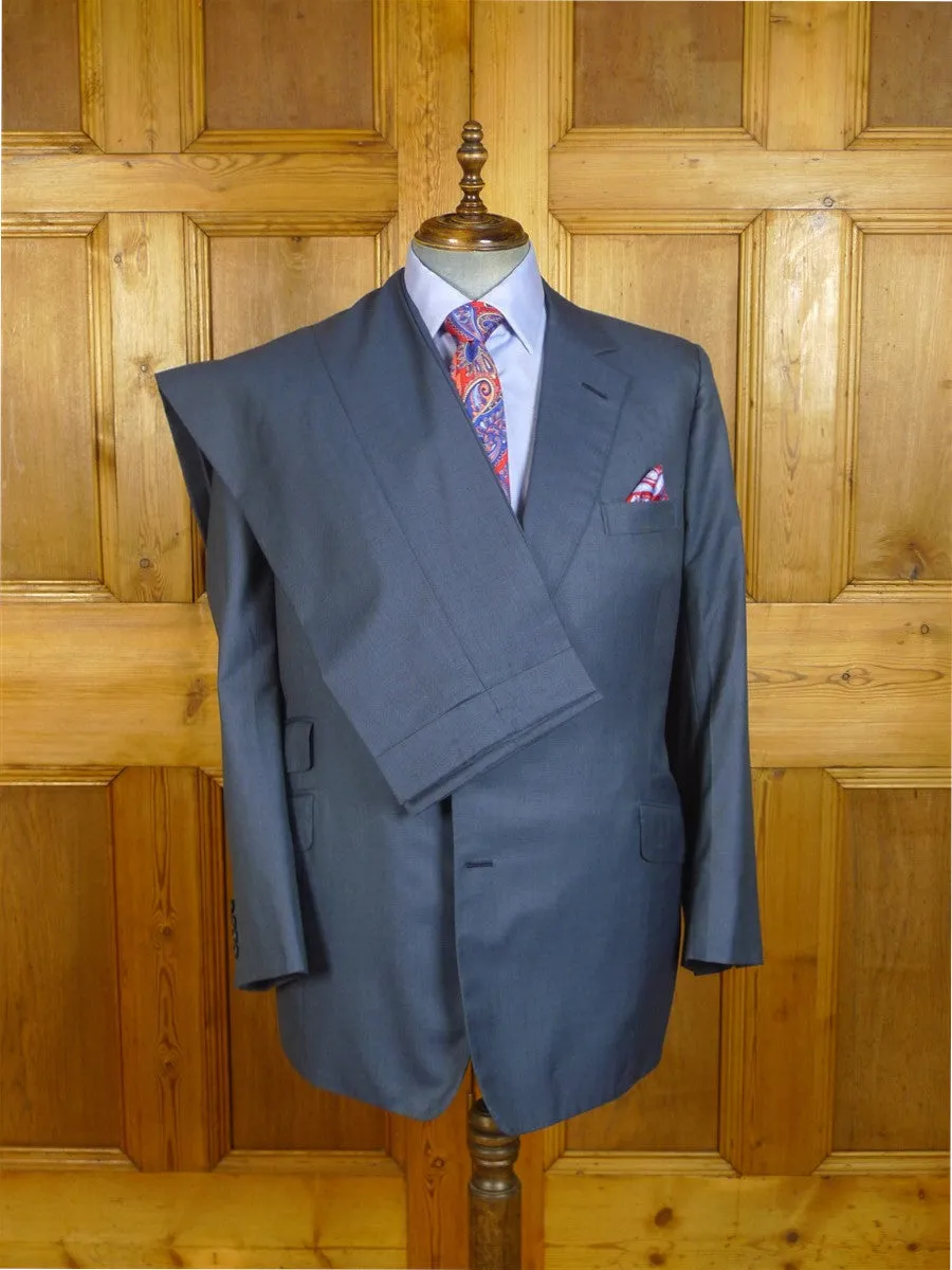 250724/044 immaculate kent haste lachter 2015 savile row bespoke teal blue solaro worsted suit 44-45 regular to long