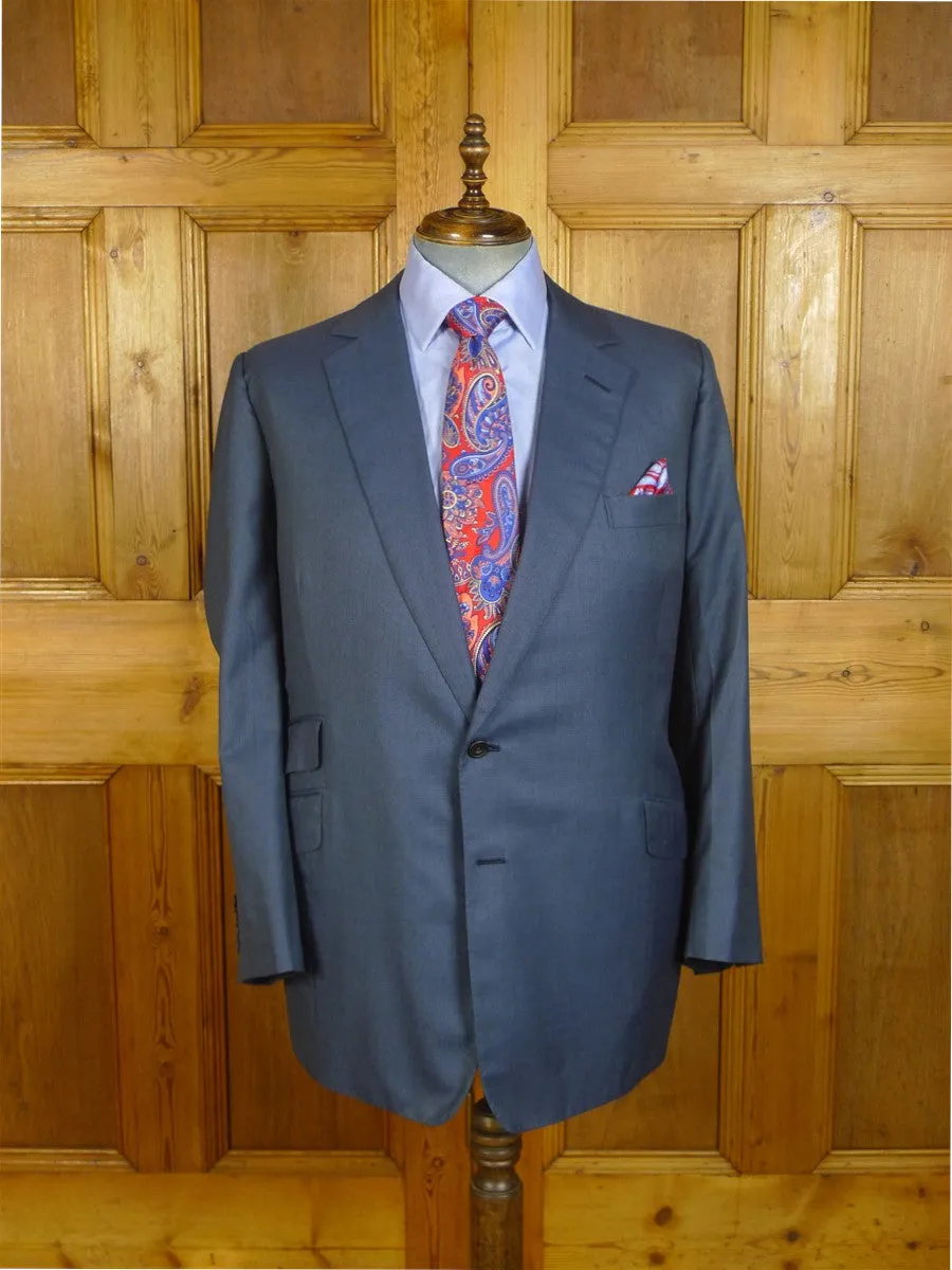 250724/044 immaculate kent haste lachter 2015 savile row bespoke teal blue solaro worsted suit 44-45 regular to long