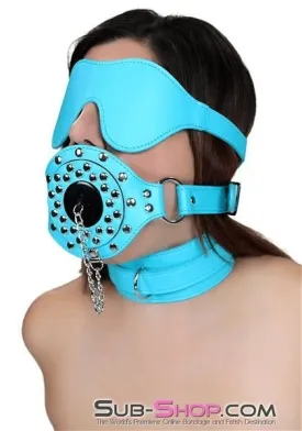 2717RS      Plug-Her Locking Diamond Blue Plug Gag - MEGA Deal