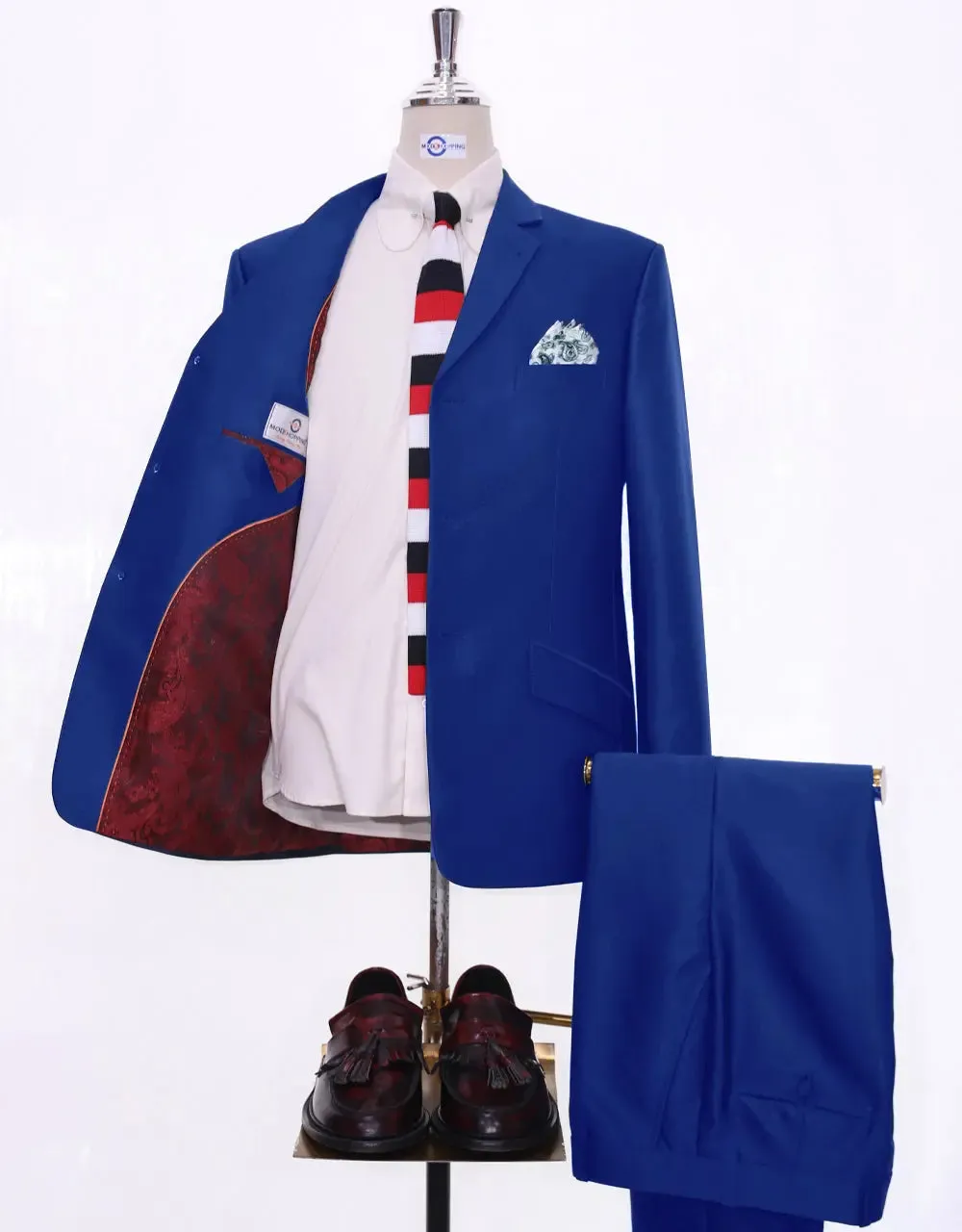 60s Mod Tailored Royal Blue Tonic Suit