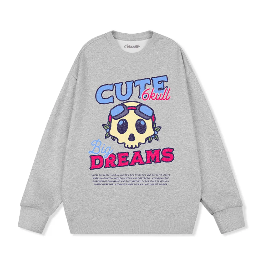 6Kull | Cute Pilot Skull Sweatshirt