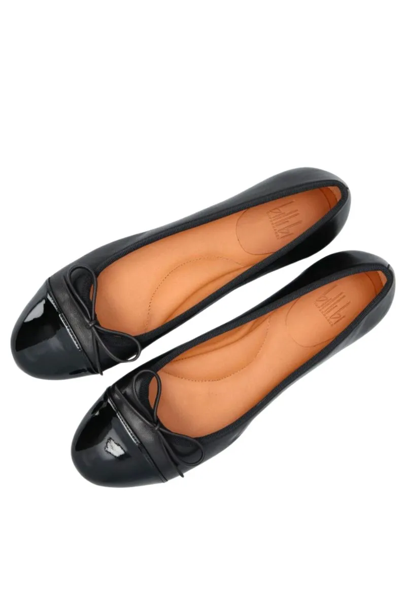 A6021 | Black patent/black nappa 270 | Ballerina fra Billi Bi