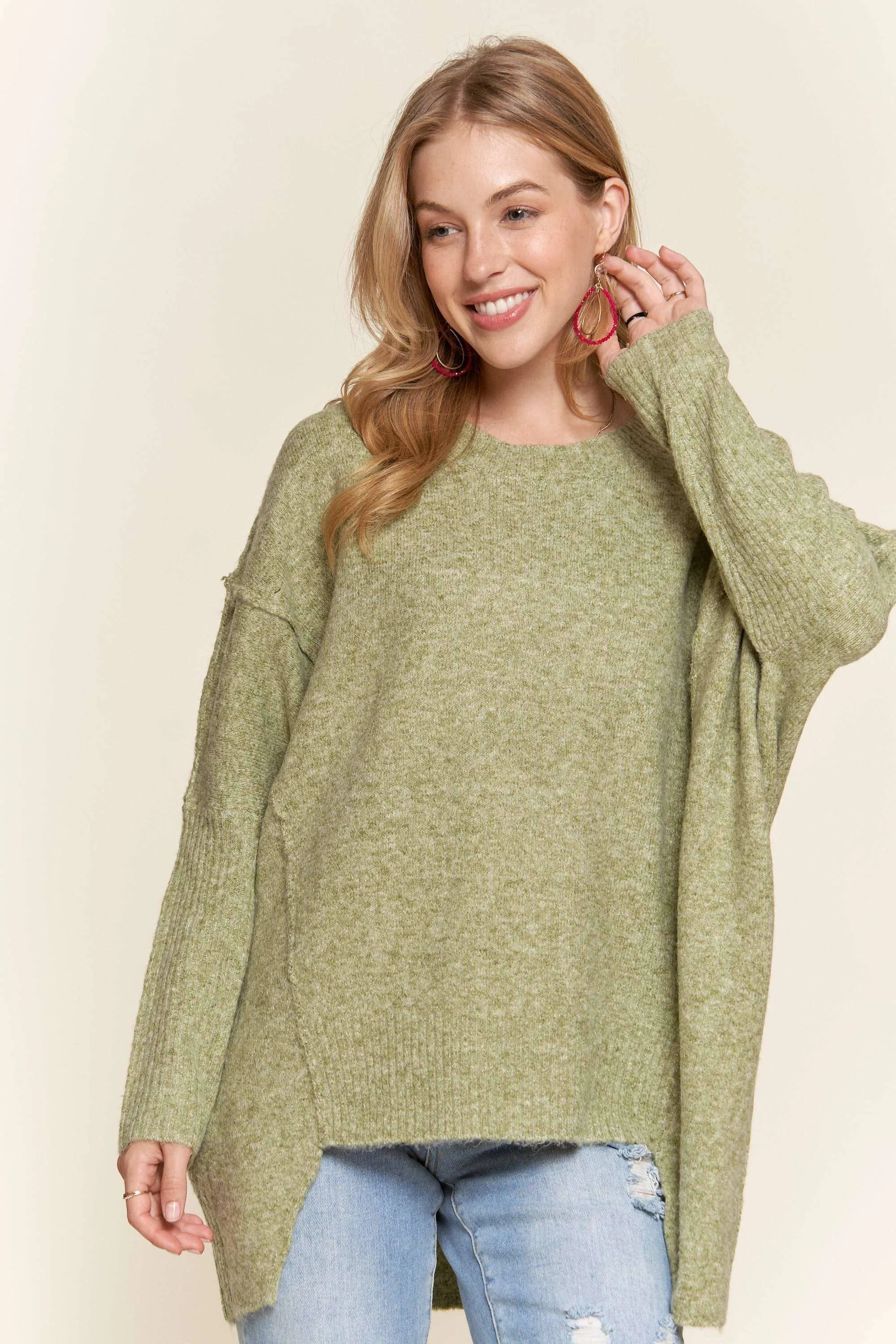 Adora Oversized Rust Knit Tunic Top