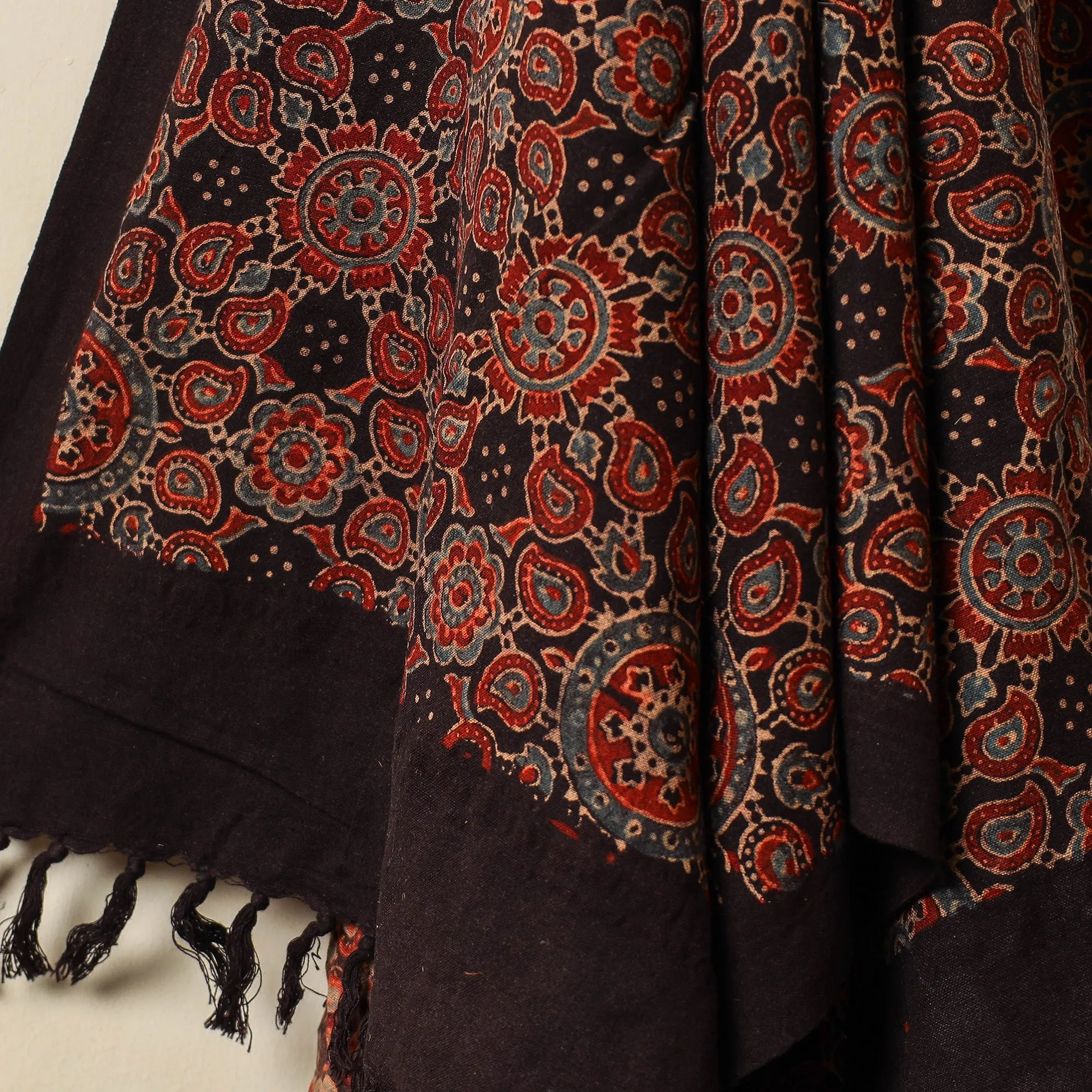 Ajrakh Block Printed Handloom Cotton Towel