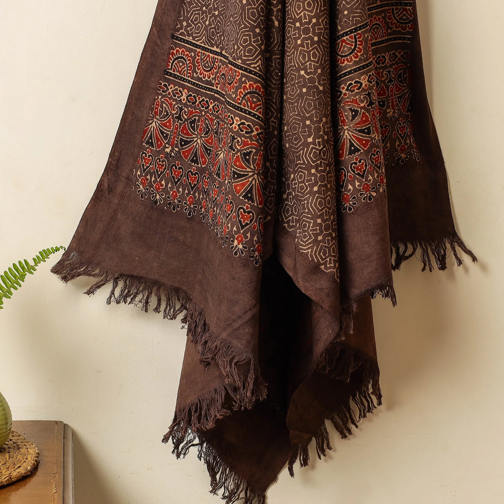 Ajrakh Block Printed Handloom Cotton Towel