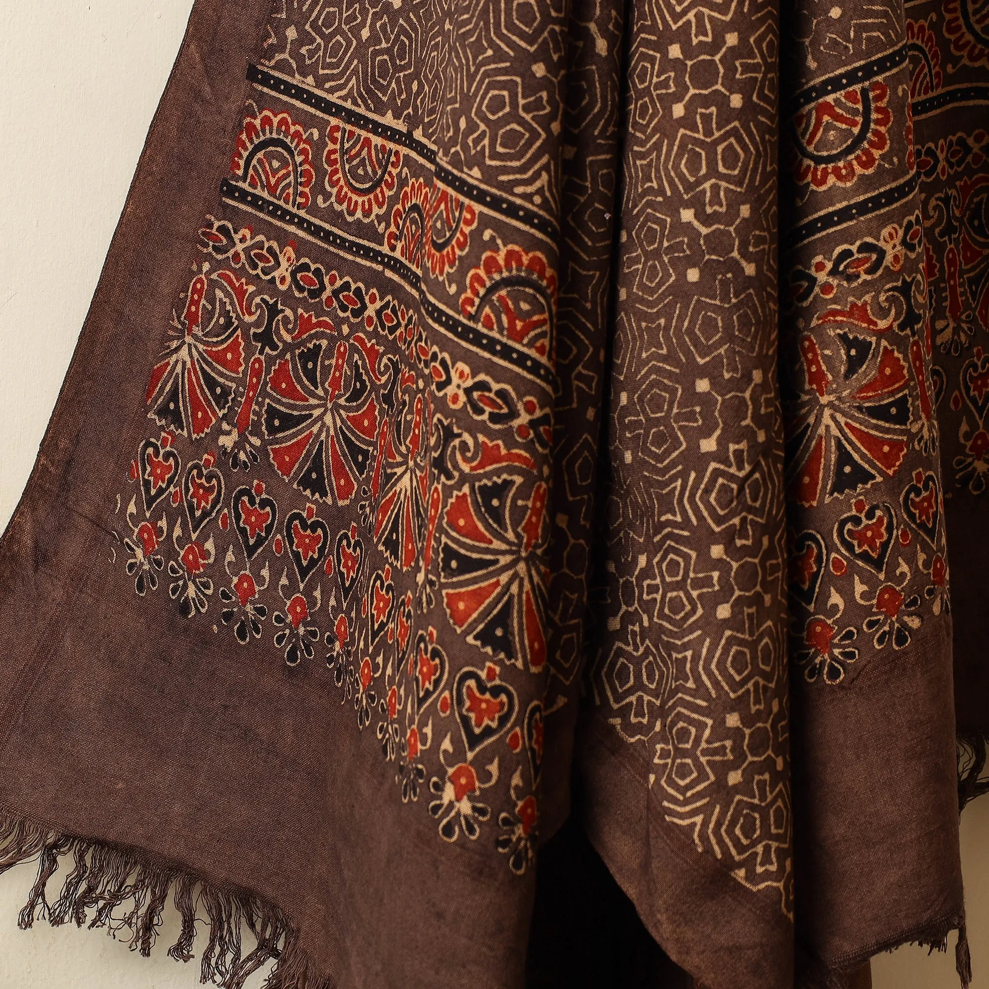 Ajrakh Block Printed Handloom Cotton Towel