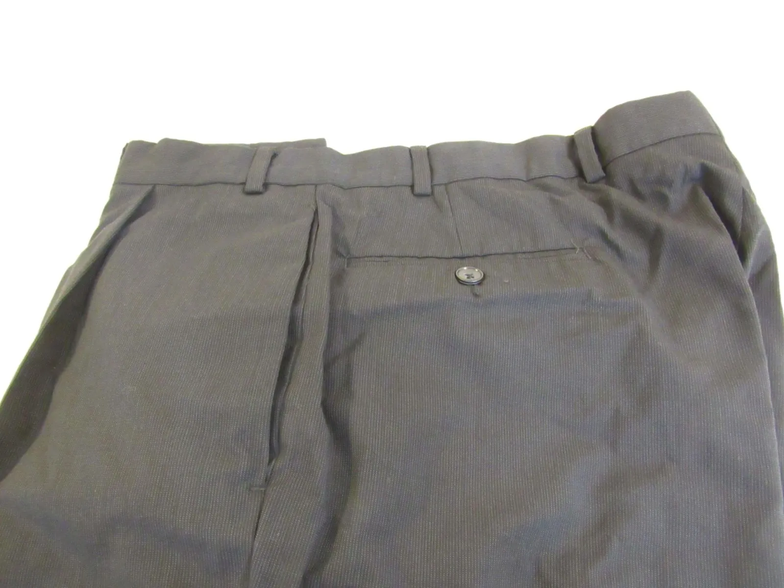 Alfani Mens Suit Navy Blue Mini Pin Stripe 38W X 32L Pants 44 Chest Wool -- Used