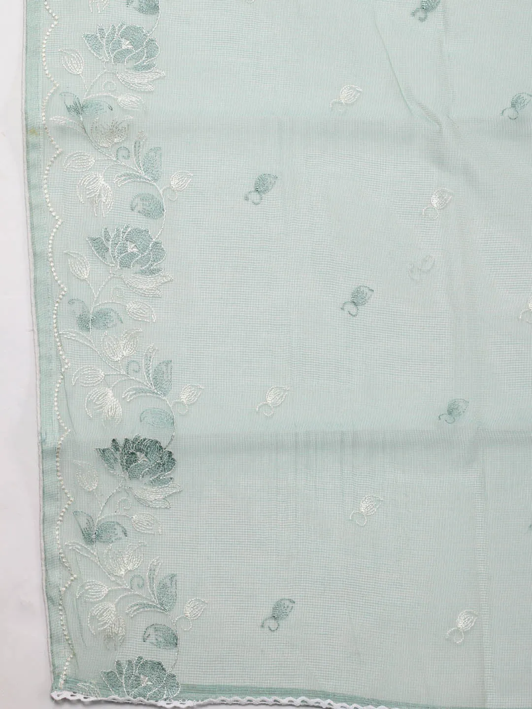 All Over Embroidered Cotton Unstitched Suit Piece With Dupatta