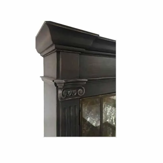 Antiqued Mirror Front Country Armoire