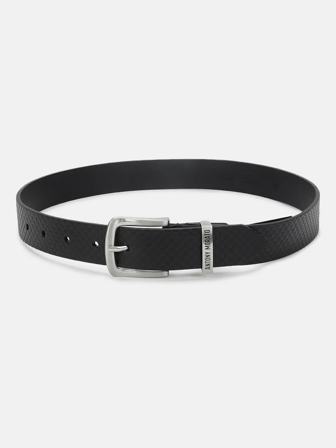 Antony Morato Boys Black Checked Tang Closure Belt