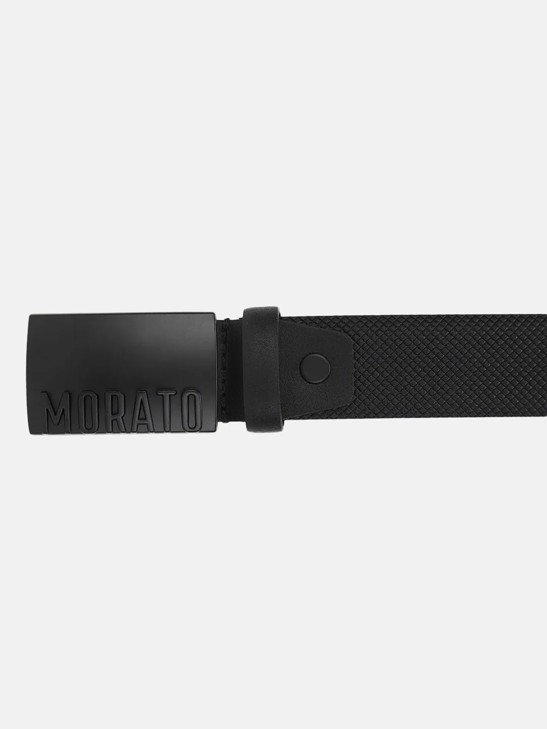 Antony Morato Men Black Solid Push Pin Closure Belt