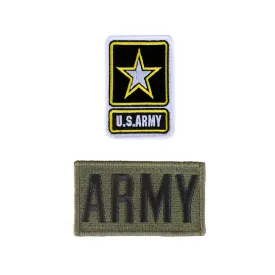 Army 2pc Velcro Patch Set