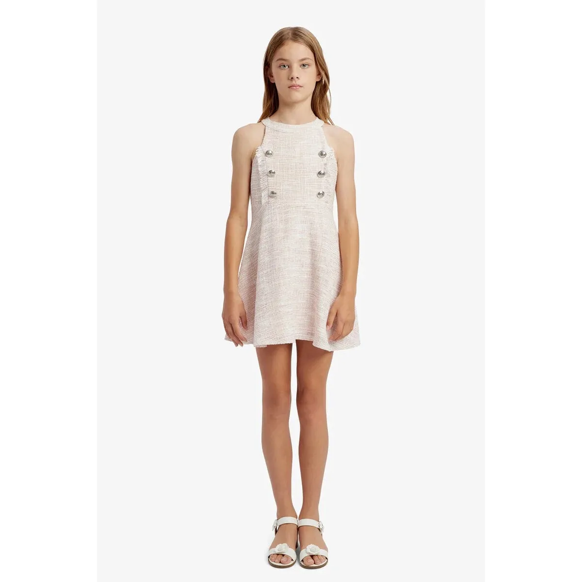 Bardot Junior Roma Boucle Dress - Heavenly Pink