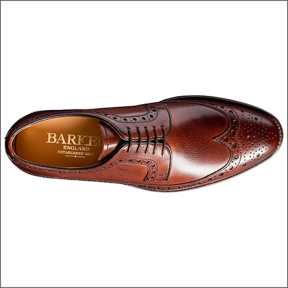 Barker Calvay Cherry Grain Wingtip Brogue/