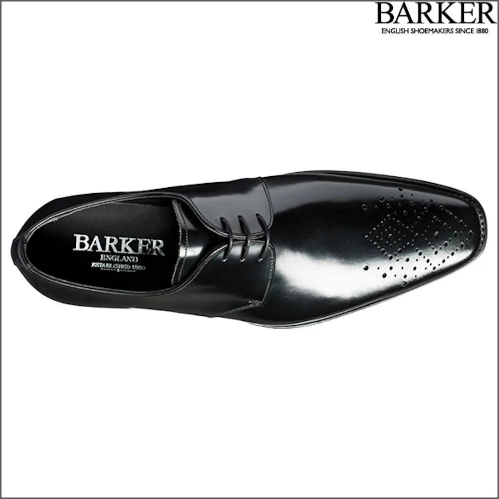 Darlington Barker Black Glossy Hi-Shine Derby Shoes