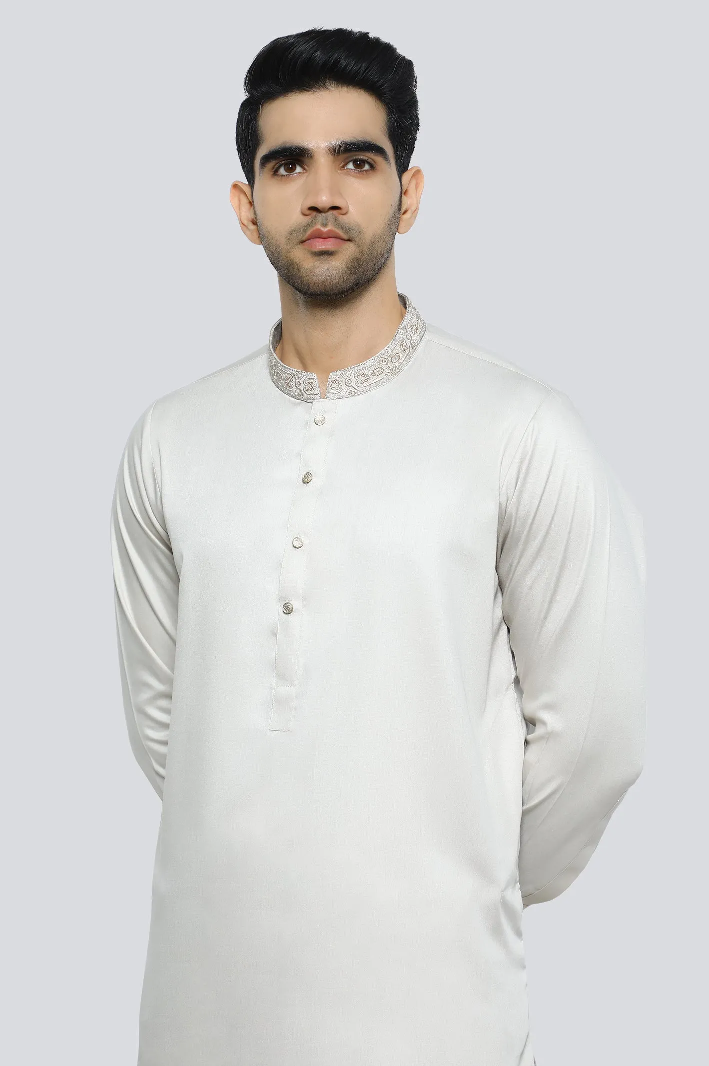 Beige Wash & Wear Shalwar Kameez