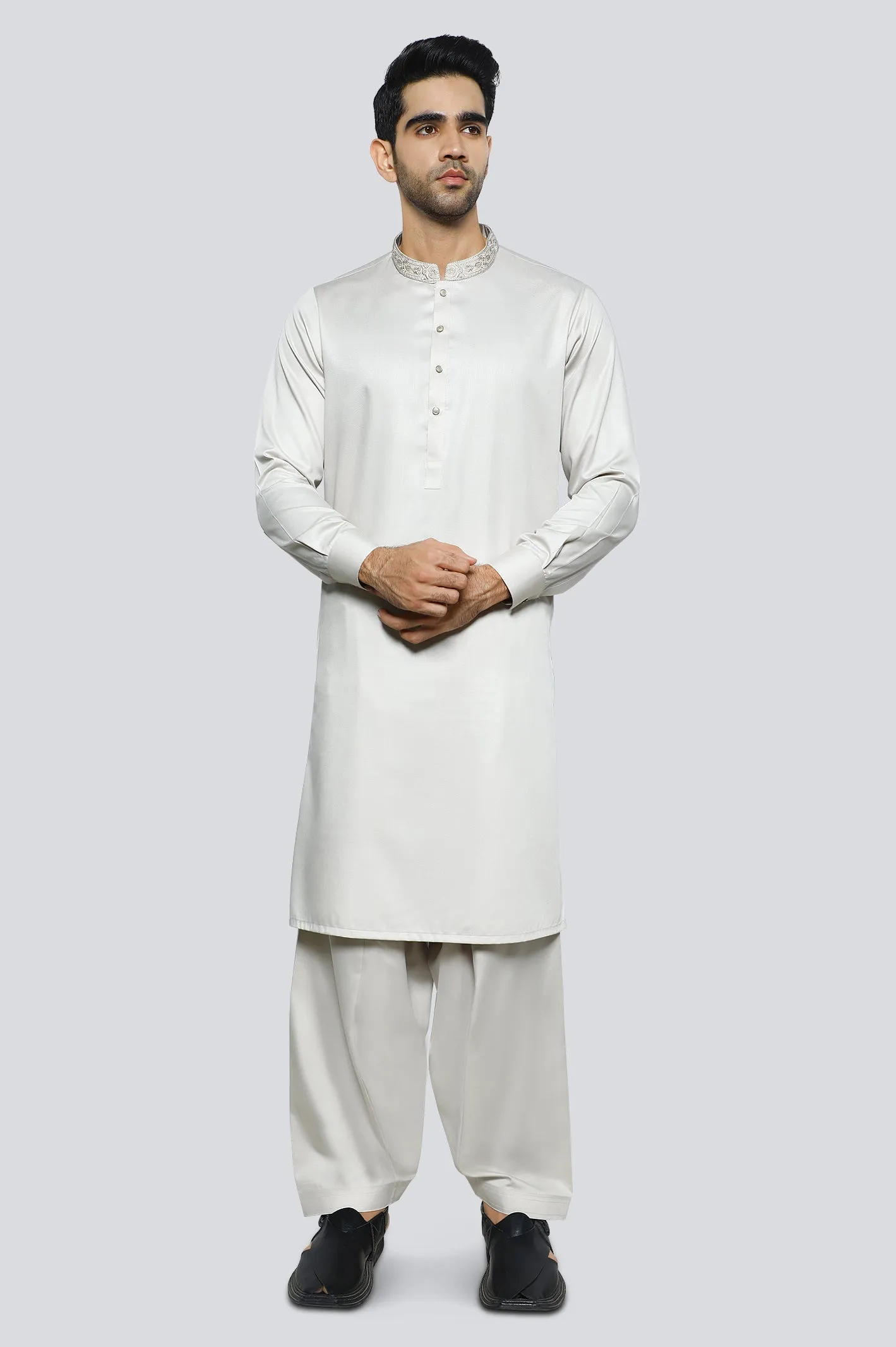 Beige Wash & Wear Shalwar Kameez