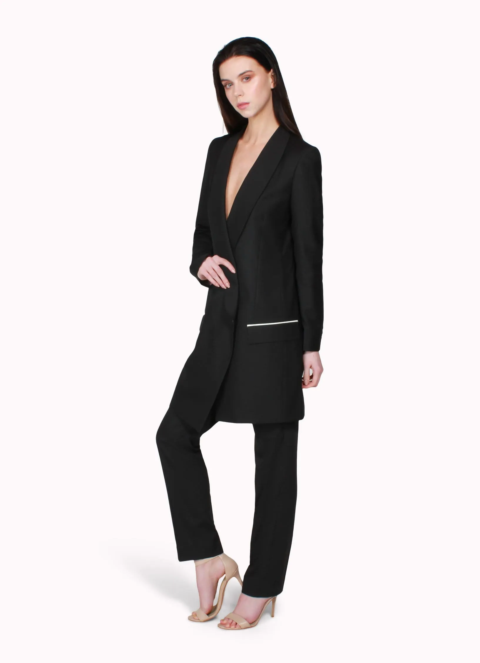 Black Long Jacket Suit