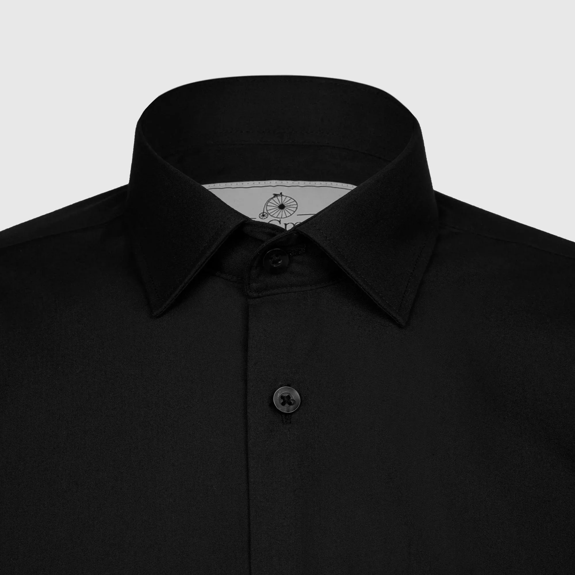 Black Modern Fit Regular Collar Shirt - Brand New