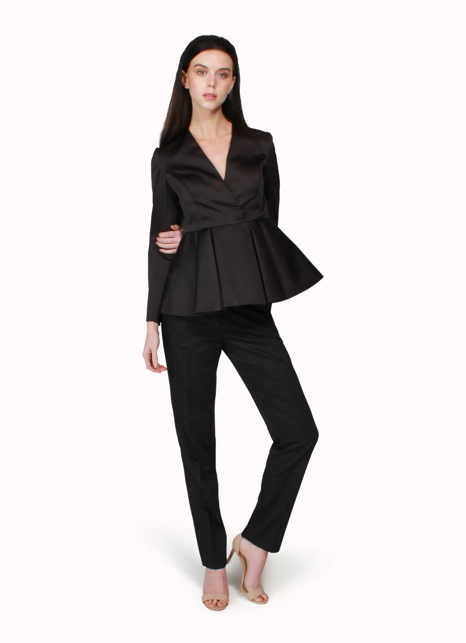 Black Peplum Suit