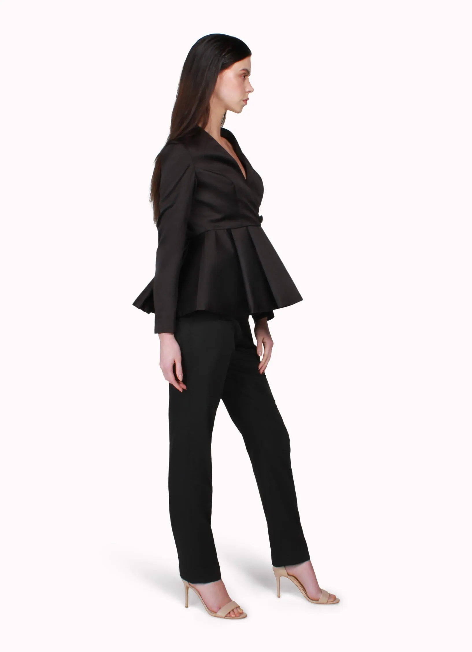 Black Peplum Suit