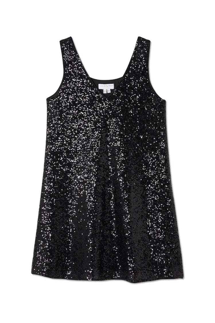 Black Sequin Mini Ruby Dress