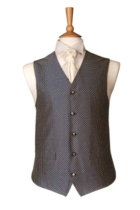 Blue Check Diamond Wedding Prom Waistcoat - Ex Hire